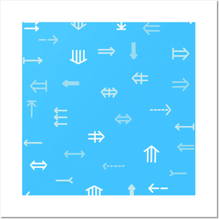 Icon Symbol Cursor Arrow Blue Tone Posters and Art